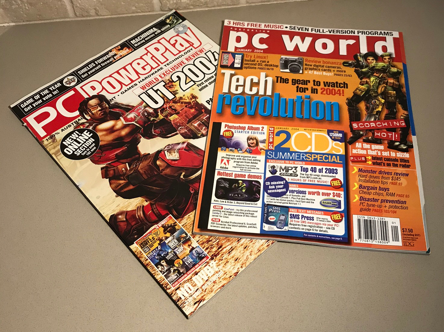 Typical PC magazines from 2003/4