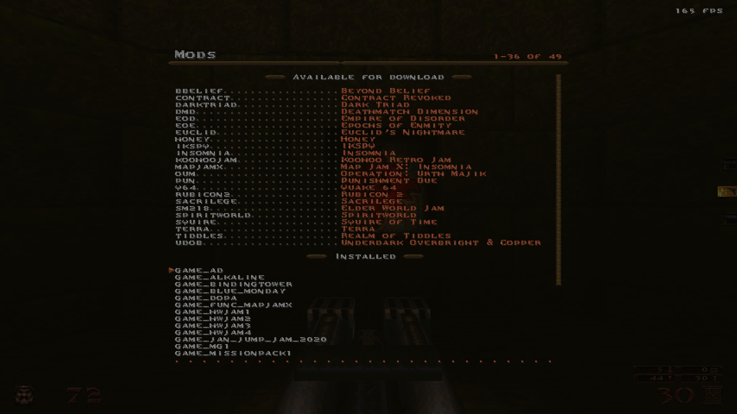 Ironwail mods menu