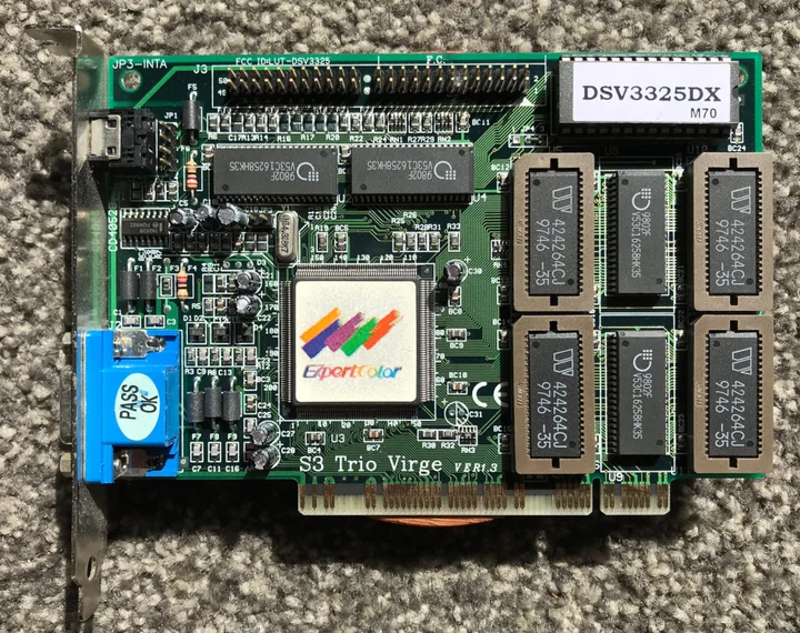 S3 Trio Virge 2D video card